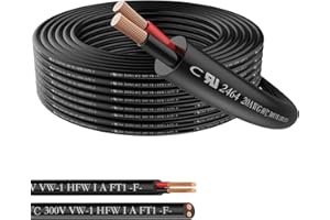 HONENCN 20 Gauge 2 Conductor Electrical Wire Stranded PVC Red & Black Cord Pure Copper Cable 10 M / 32.8FT LED Cable Flexible Extension Power Cord for Auto LED Lighting UL Listed (20 AWG)