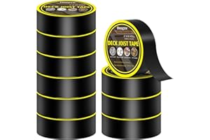 Dongxw Joist Tape for Decking 2''×50', Waterproof Butyl Deck Joist Tapes, Weather-Resistant Flashing Tape for Wood Decks Beams Roof, 10 Packs