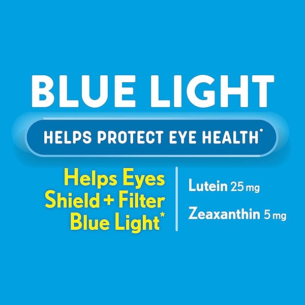 OCUVITE BLUE LIGHT LUTEIN & ZEAXANTHIN SUPPLEMENT, EYE VITAMIN FOR EYE STRAIN, VISION & OCULAR HEALTH SUPPORT, SOFTGELS FOR SCREEN & SUNLIGHT EXPOSURE, 30 SOFTGELS