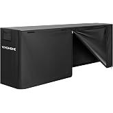 VIVOHOME 8ft Waterproof Outdoor Firewood Log Rack Cover, Black | Heavy Duty 600D Oxford Weather Resistant Fire Wood Storage Holder Cover with Zipper and Hook Loop Tape(Rack not Included)