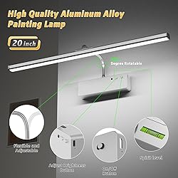 Picture Light with Remote, 20inch Wireless