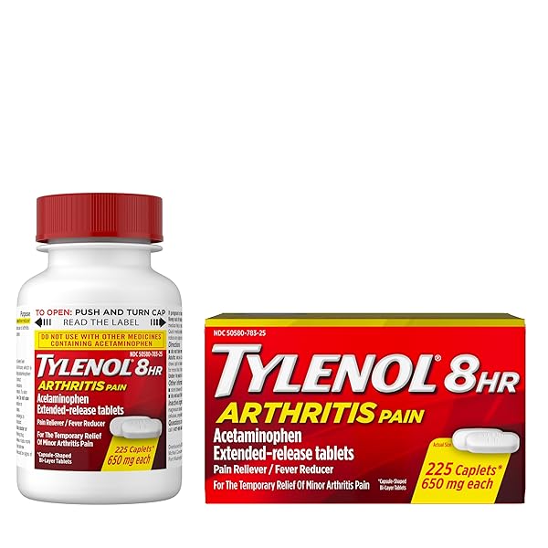 TYLENOL 8 HOUR ARTHRITIS PAIN RELIEF EXTENDED-RELEASE TABLETS, 650 MG ACETAMINOPHEN, JOINT PAIN RELIEVER & FEVER REDUCER MEDICINE, ORAL PAIN RELIEVER FOR ARTHRITIS & JOINT PAIN, 225 COUNT