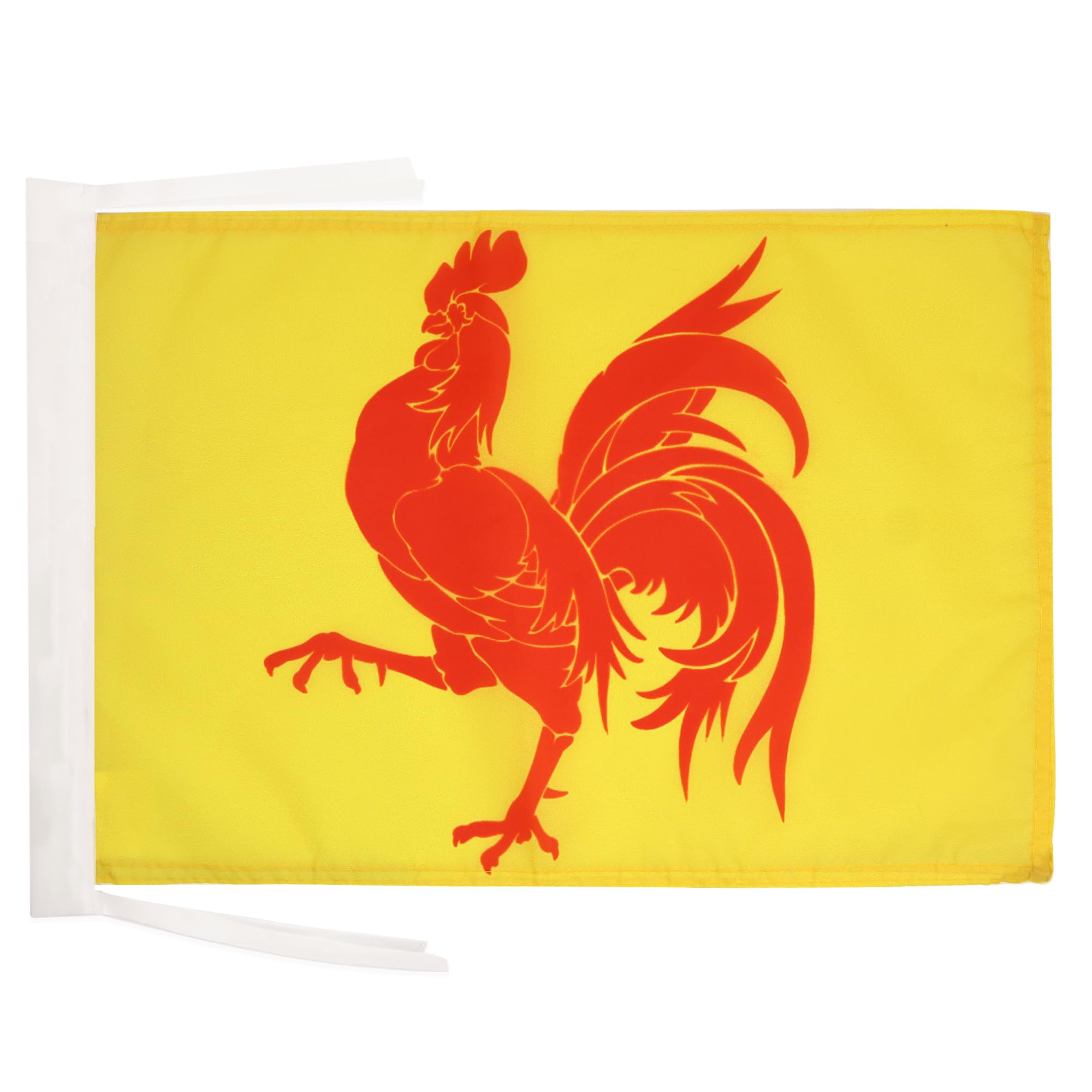 AZ FLAG - Wallonia Flag - 18'' x 12'' - 100% Polyester Belgium - Walloon Small Banner with Two Cords - Fade Resistant - Vivid Colors - 18x12 in - 45x30 Cm — image 1