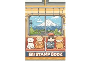 Eki Stamp Book: for collecting Japan Rail Train Station Stamps | Passport-Sized | for Kids