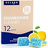 Xcleen Dishwasher Cleaner and Deodorizer Tablet - Helps Remove Limescale, Mineral Buildup and Odor - Formulated to Clean Insi