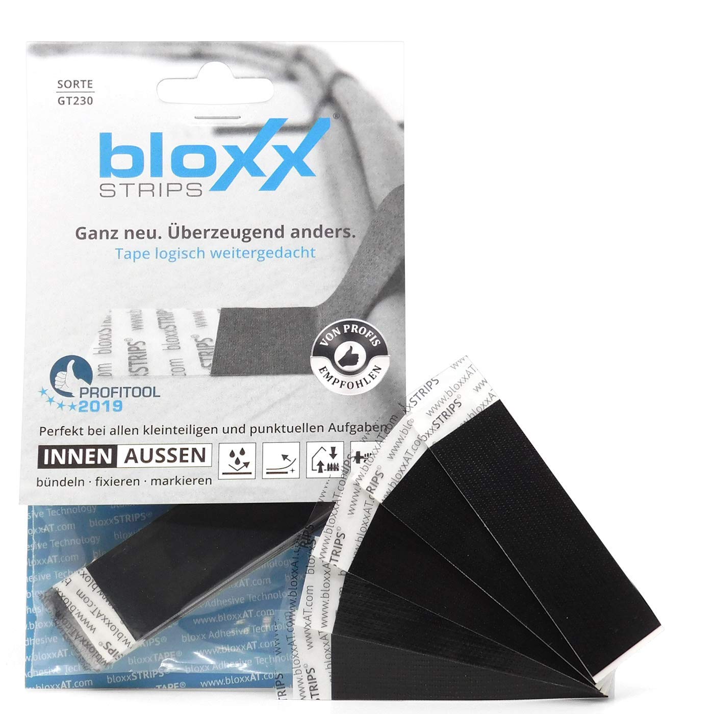bloxxSTRIPS GT230-025090-01 GT230 Fabric Tape 24 Strips Black