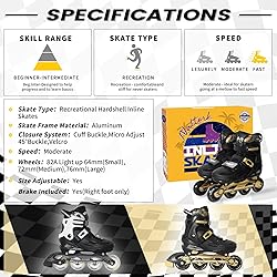 MammyGol Inline Skates for Boys and Girls Youth, 4