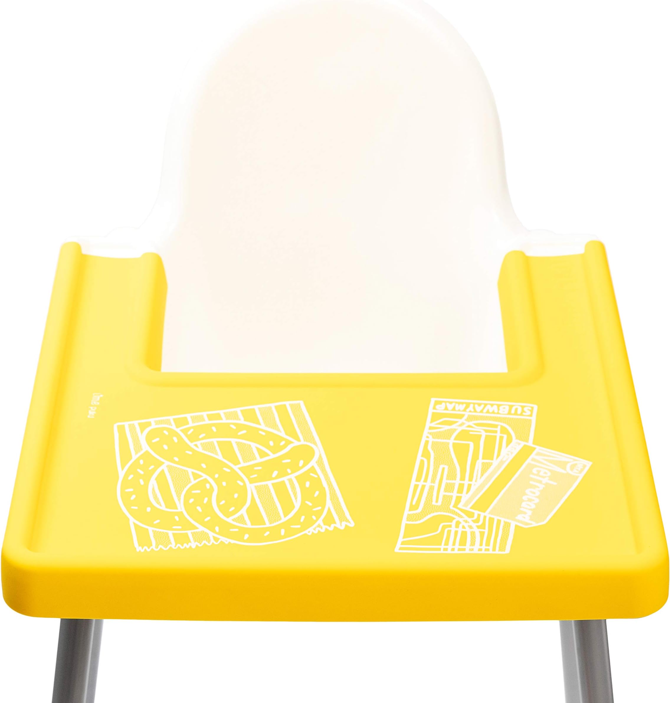 LITTLE PUKU – Covered Placemat for IKEA Antilop Highchair – ‘New York LYFE’ Silicone High Chair Placemat for Babies and Toddlers - Helps Plates & Bowls Stay in Place, BPA Free, Dishwasher Safe