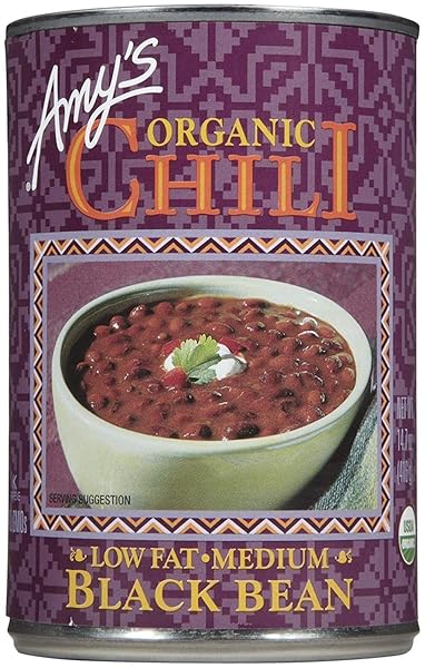 AMY’S ORGANIC CHILI,BLACK BEAN SOUP – 14.7 OZ