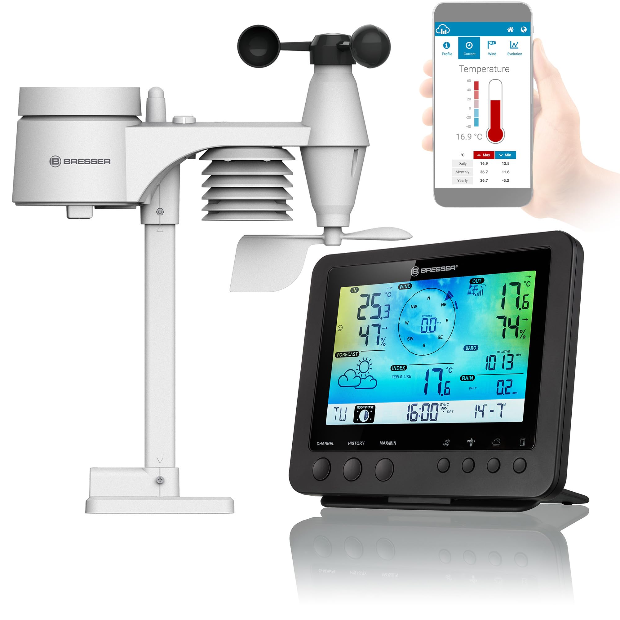 Bresser weather station 5 in 1 EU Version colour screen