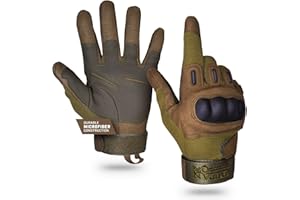 TITANOPS GEAR TitanOPS Tactical Gloves for Men - Full Finger Airsoft Gloves with Touch Screen Sensitive Knuckles - Sharp Resistant Microfiber Leather Nylon - Suitable for Hunting, Cycling, and Outdoor.