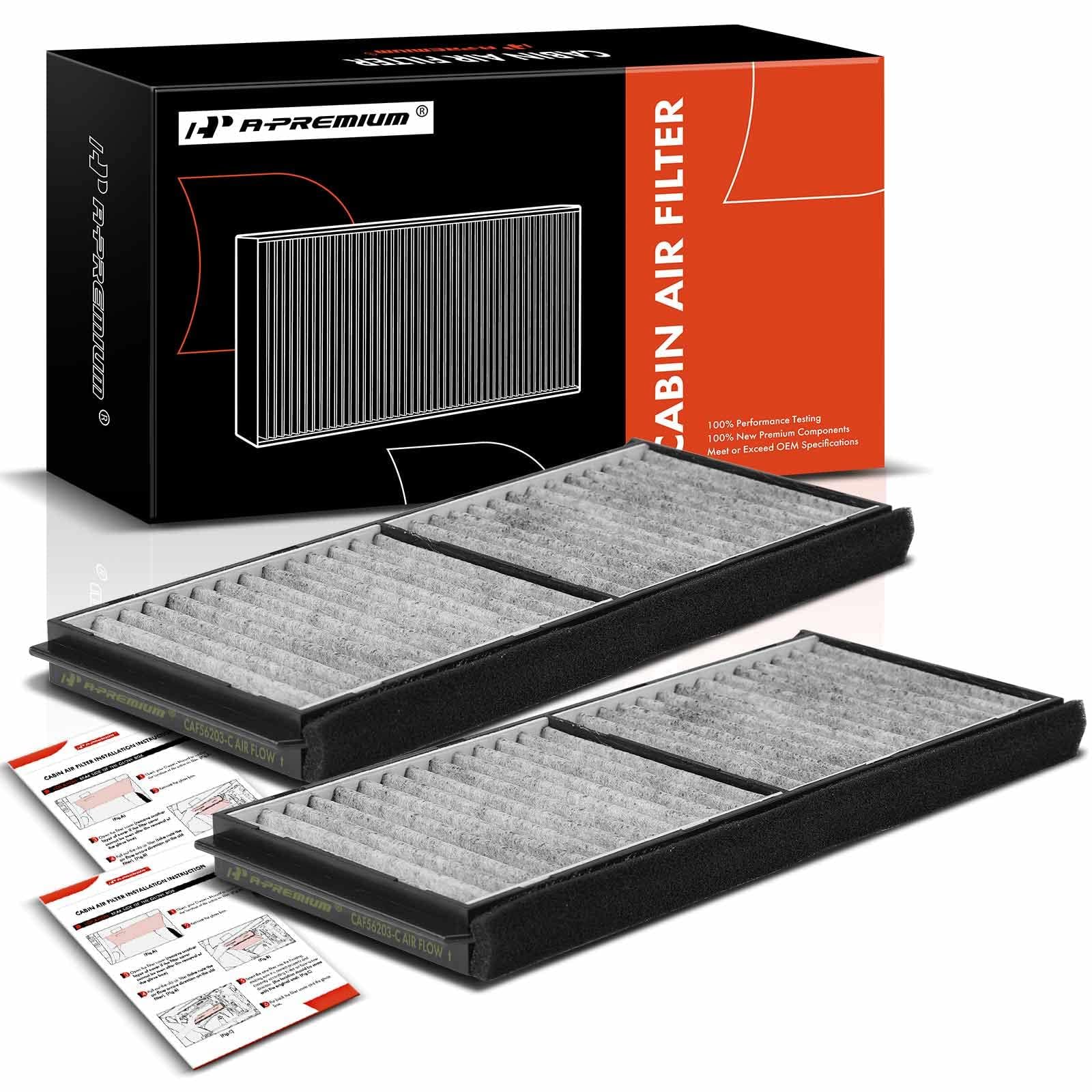 A-Premium 2-PC Cabin Air Filter with Activated