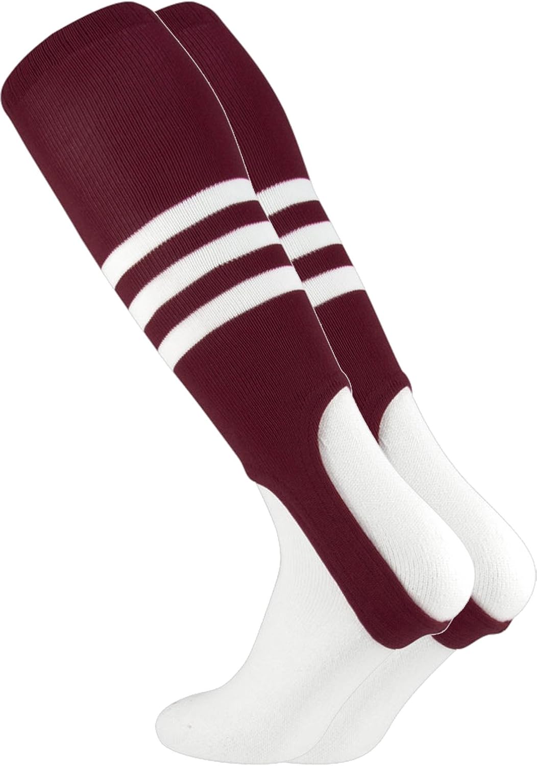 Twin City 7" Striped Stirrup Sock 300B (Maroon/White) Amazon.co.uk Clothing