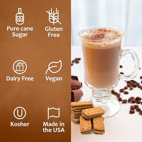 SYRUVIA COFFEE SYRUP, COOKIE BUTTER FLAVORED SYRUP FOR DRINKS, LATTES, AND DESSERTS – 25.4 FL OZ