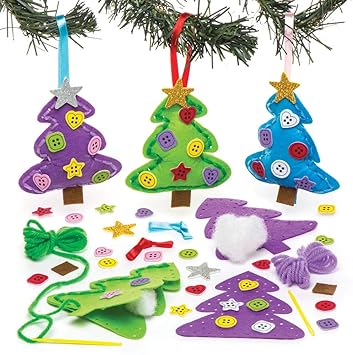 Download Baker Ross Christmas Tree Decoration Sewing Kits Pack Of 3 For Kids Christmas Crafts And Decorations Amazon Co Uk Toys Games PSD Mockup Templates