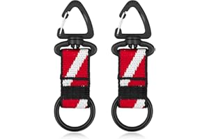 nitescuba Scuba Octopus Mouthpiece Holder,Silicone Octo Mouthpiece Retainer Keeper 2nd Stage Regulator with Spring Clip,Dive-Down Flag Webbing Band Strap for Underwater Diving