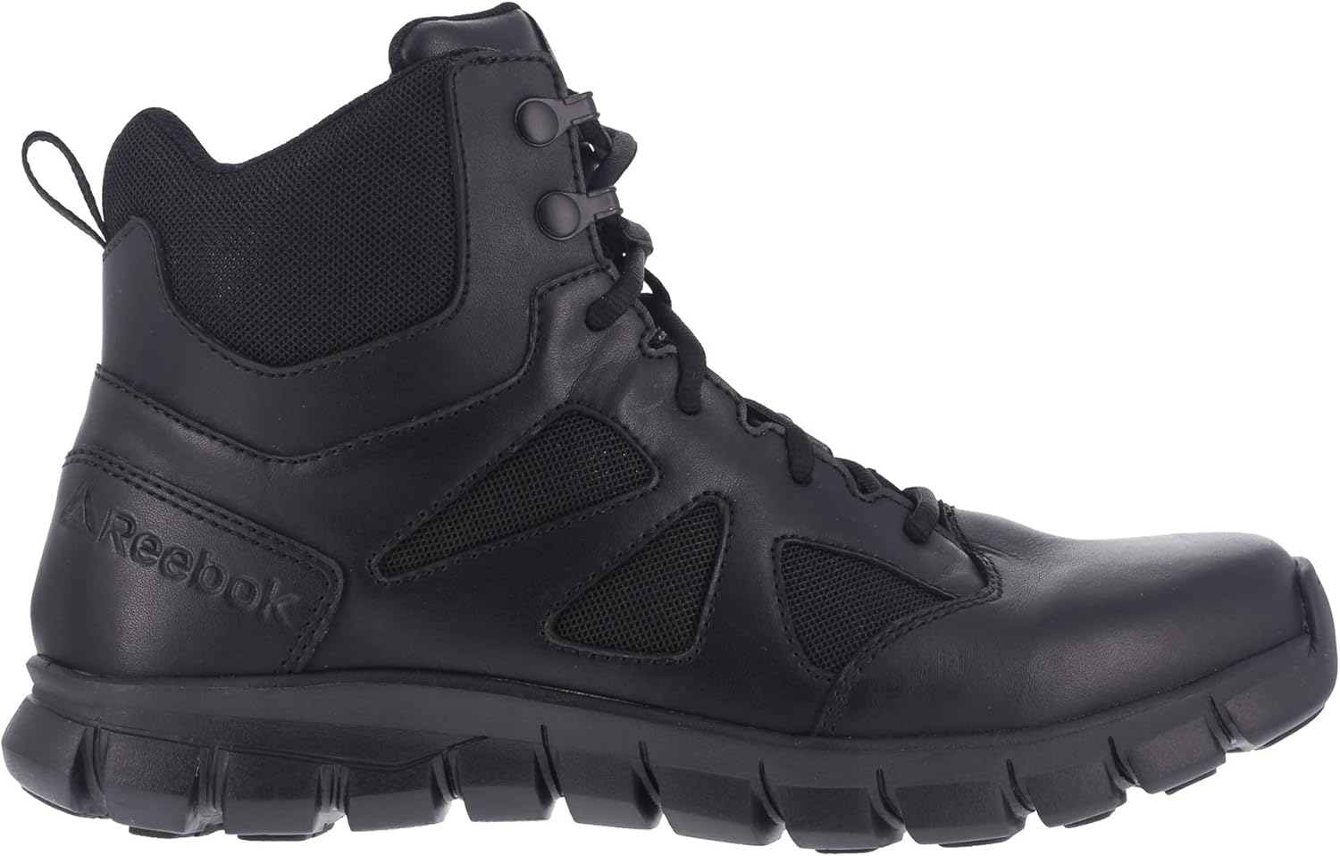 Reebok Womens Black Leather Military Boots Sublite Tactical 10.5 M