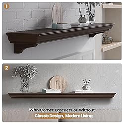 Fireplace Mantel with Invisible Heavy Duty Wood