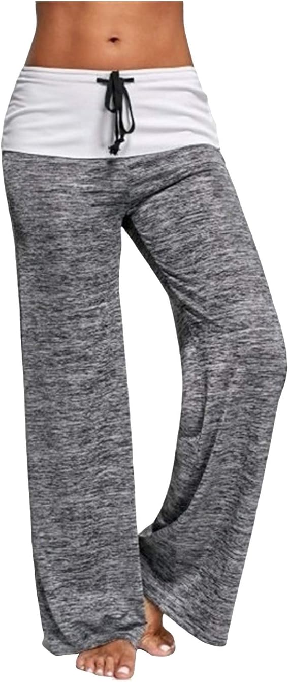 Longra Pumphose Damen Haremshose Freizeit Yoga Sporthose Lang Ballonhose Leichte Hosen Casual