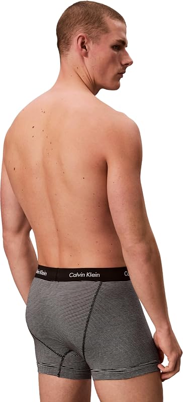 Homme Boxer Lot De 3 Caleçon sous-Vêtement, Multicolore (White/B&w Stripe/Black), L — photo 2 sur 6