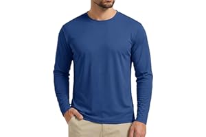 Boladeci Men's UPF 80+ Sun Shirts Long Sleeve Lightweight UV Protection SPF Shirts Rash Guard Swim T-Shirts