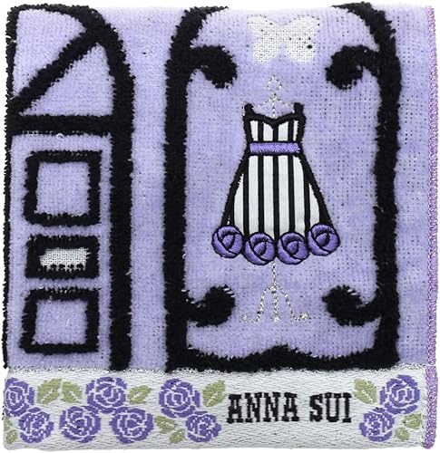 Amazon セット品 Anna Sui アナスイ ドレス 薔薇 かわいい ハンカチ ハンカチタオル ハンドタオル タオル ハンカチ ブランド レディース ギフト プレゼント ハンカチ パッケージ パープル シューズ バッグ