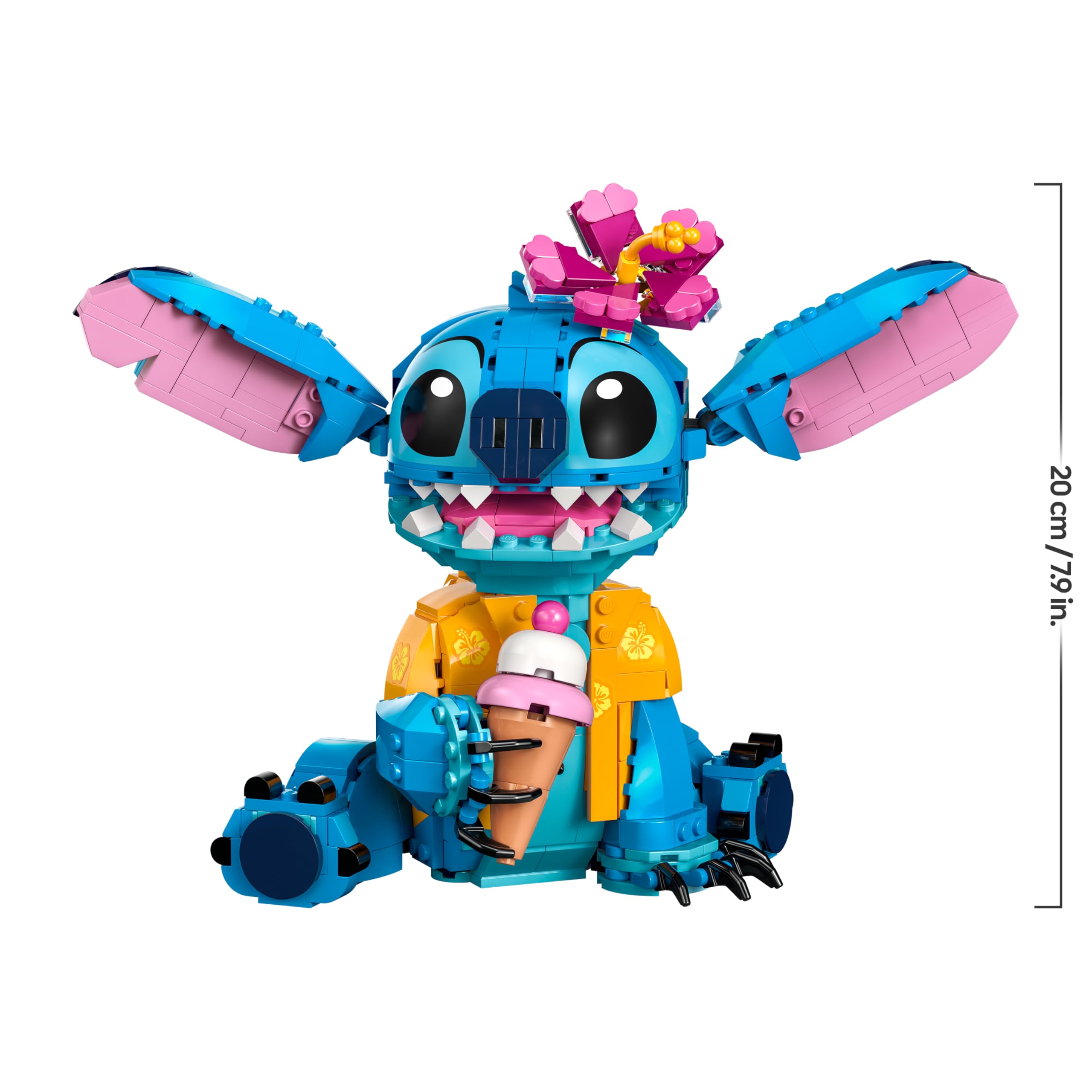 LEGO | Disney Stitch Spielzeug - Figur zum Spielen und Sammeln mit Einer Eistüte und Einer dekorativen Blume - Geschenk für Mädchen, Jungen und Lilo & Stitch Filmfans ab 9 Jahren - 43249 8