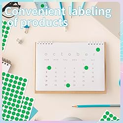 Dot Stickers,1/2 Inch Dark Green Circle