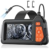 Endoscope Camera with Light: Dual Lens Industrial Endoscope Borescope - 1080P HD Borescope Camera with Light- 16.4FT Flexible Waterproof Inspection Bore Scope for Plumbing Automotive Sewer