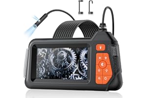TGJOR Endoscope Camera with Light: Dual Lens Industrial Endoscope Borescope - 1080P HD Borescope Camera with Light- 16.4FT Flexible Waterproof Inspection Bore Scope for Plumbing Automotive Sewer