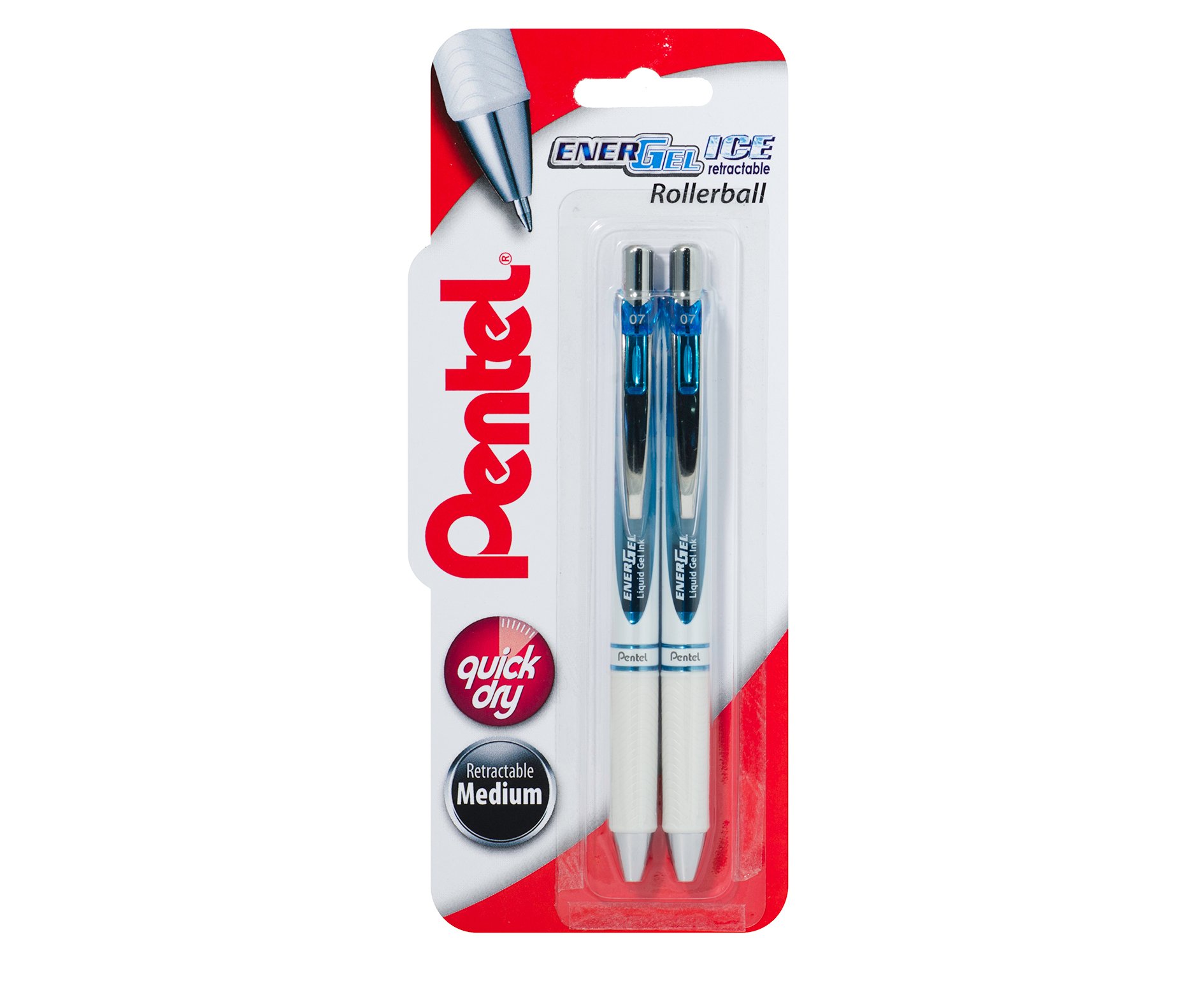 Pentel Energel Ice Retractable Pack of 2 - Color: Black