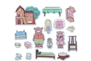 CHEFAN Felt Flannel Board Stories for Toddler,Goldilocks and The Three Bears,Preschool Felt Activities,Flannel Graphic