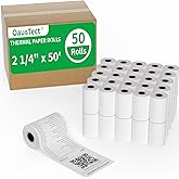 2 1/4" x 50' Thermal Paper, 2.25 x 50 ft Receipt Paper Rolls, POS Cash Register Point of Sale Credit Card Paper, Premium Ther
