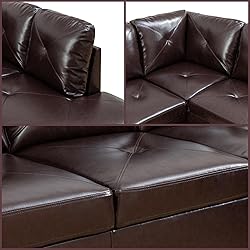 GlasFlength L Shaped Couch, Modular Sectional Sofa