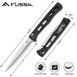 FLISSA Folding Pocket Knife, 4-inch EDC Knife with