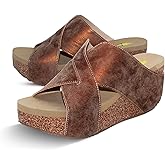 VOLATILE Women's Firefly Wedge Sandal, Bronze - 6