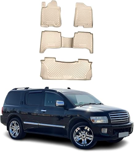 Wennebird Superior Carpet Floor Mats For 2014-2018 Infiniti QX80 / 2017-2018 Nissan Armada - 2pc Front Set