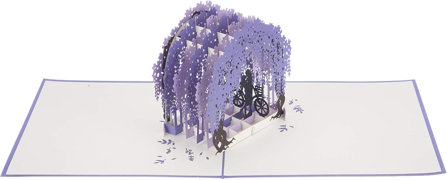 Cardology - Wisteria Pop-Up, Purple/Lavender/Pink, 15cm x 15cm - Image 4