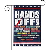 Hands OFF Funny Flags Banner Garden Flag 12×18 Inch Outdoor with Double Sided protection Fade Resistant for Indoor Outdoor