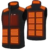 VENTROLLO Men and Women Heated Fleece Vest with 15 Heating Zones, Lightweight Electric Heating Vests Thermal Outerwear for Winter Outdoor Hiking (Battery Pack Not Included), XL