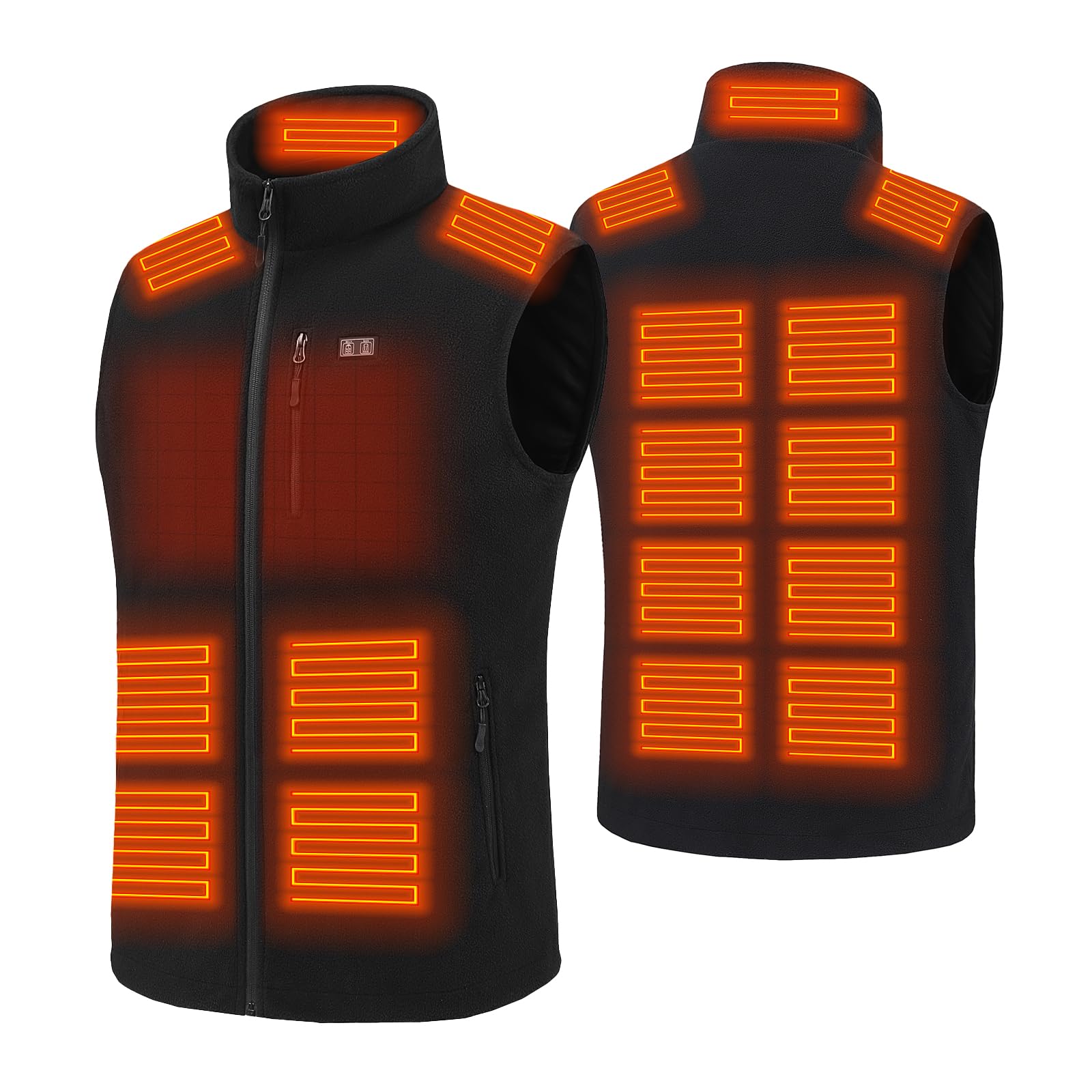 Photo 1 of VENTROLLO Men and Women Heated Fleece Vest with 15 Heating Zones, Lightweight Electric Heating Vests Thermal Outerwear for Winter Outdoor Hiking (Battery Pack Not Included), 2XL