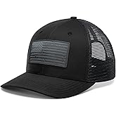 Boticci American Flag Hat, Baseball Cap for Men Women, Adjustable Snapback Hats USA Flag Trucker Hat Black