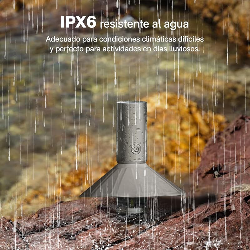 Linterna de Camping, Recargable por USB-C, Pantalla Desmontable