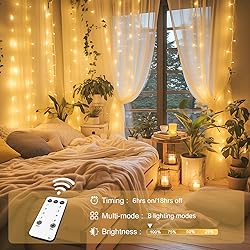 JMEXSUSS 300 LED Remote Control Christmas Curtain