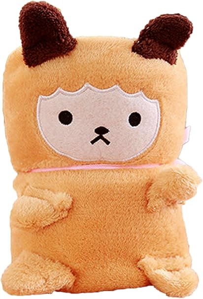 Amazon Azrte アズルテ 大判 アニマル ブランケット あったか フリース りぼん 巻き 可愛い ぬいぐるみ ひざ掛け 枕 あるぱか ひざ掛け ハーフケット オンライン通販