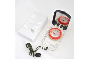 Luminous Acrylic ABS Compasses with Mirror, LED Light, Magnifier and Scale for Hiking, Camping, Climbing, Cycling, Geological