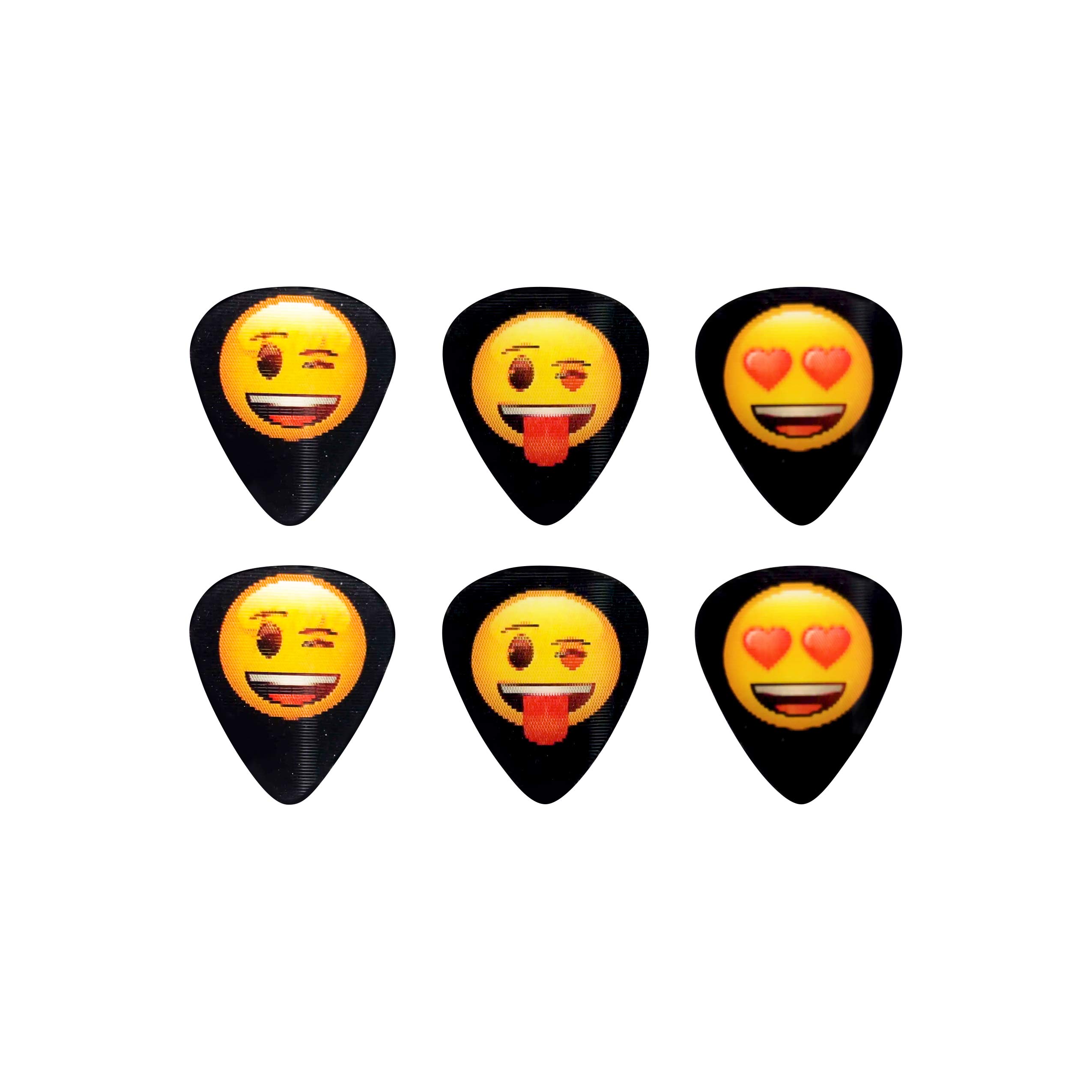 Perri's Leathers Ltd. LPM-EMO1 - Motion Guitar Picks - emoji - Good Vibes - Official Licensed Product - 6 Pack - MADE in CANADA.