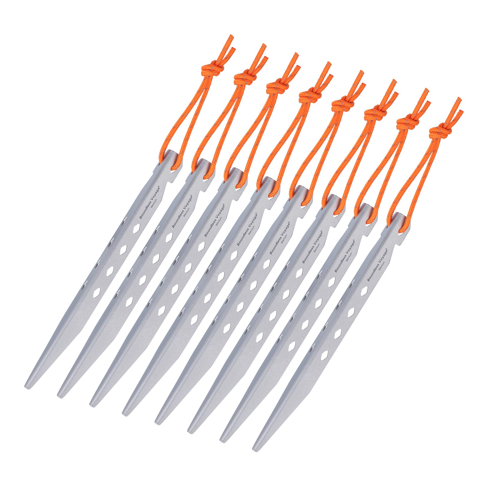 iBasingo V-shaped Titanium Pegs Ultralight Tent Stakes Pegs Portable Ground Nails Outdoor Camping Heavy Duty Tent Accessories Ti4007P (8 pieces/lot)