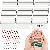 30PCS Blank Name Tags with pins ID Card Badges Holders Sublimation Blank Name Tags for Office Workers Students Employee 1 x 3 Inches