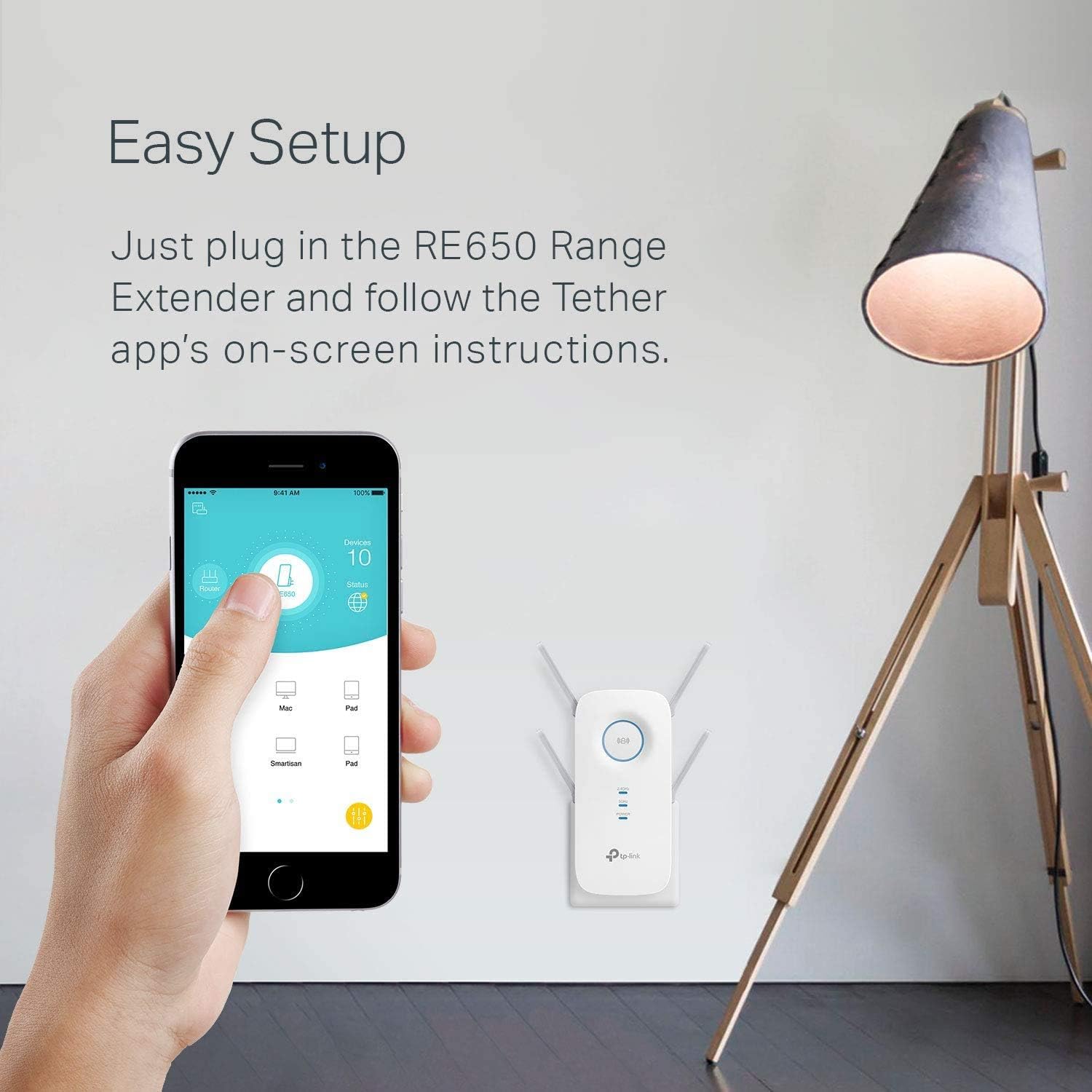 TP-Link AC2600 WiFi Extender(RE650), Up to 2600Mbps, Dual Band WiFi Range Extender, Gigabit port, Internet Booster, Repeater, Access Point,4x4 MU-MIMO: Computers & Accessories